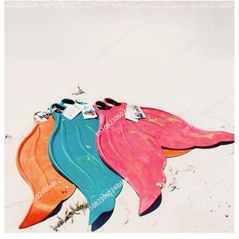 

mermaid flippers adult diving single webbed mermaid tail training children frog shoes aquarium performance