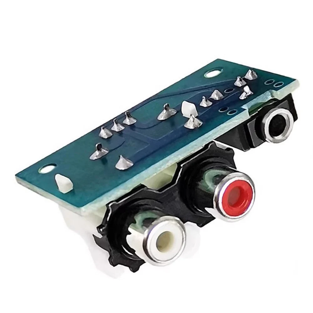 3.5mm Audio Socket Dual AV Lotus Socket Input to XH2.54-3P Output Adapter Small Board for Audio Cable RCA Lotus Socket Lead