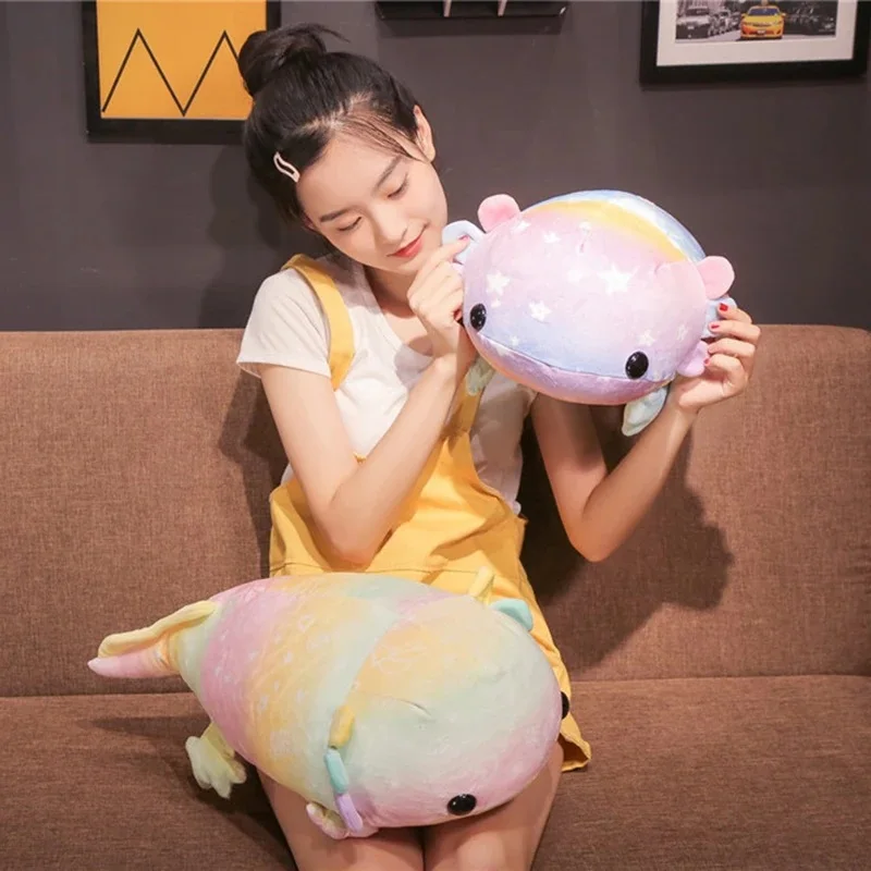 36/45cm Axolotl Plush Toy Salamander Soft Doll Dinosaur Stuffed Animal Sleeping Pillow Cushion Kids Fan Birthday Gift Home Decor