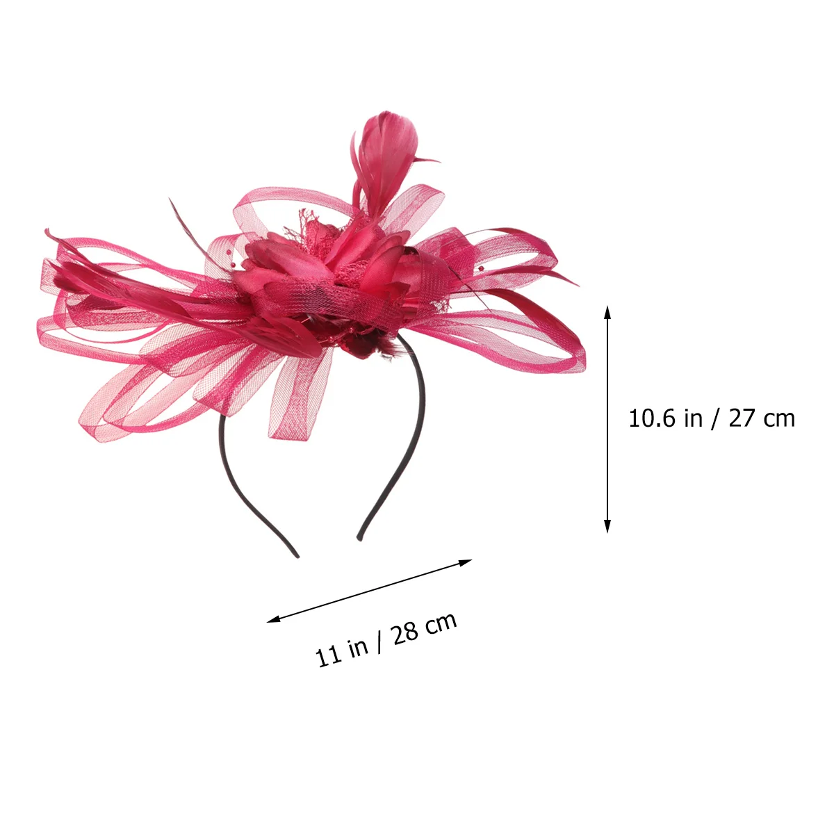

Hair Hoop Adjustable Fabric Flower Headband Lightweight Comfortable Party Festival Stage Headdress For Women