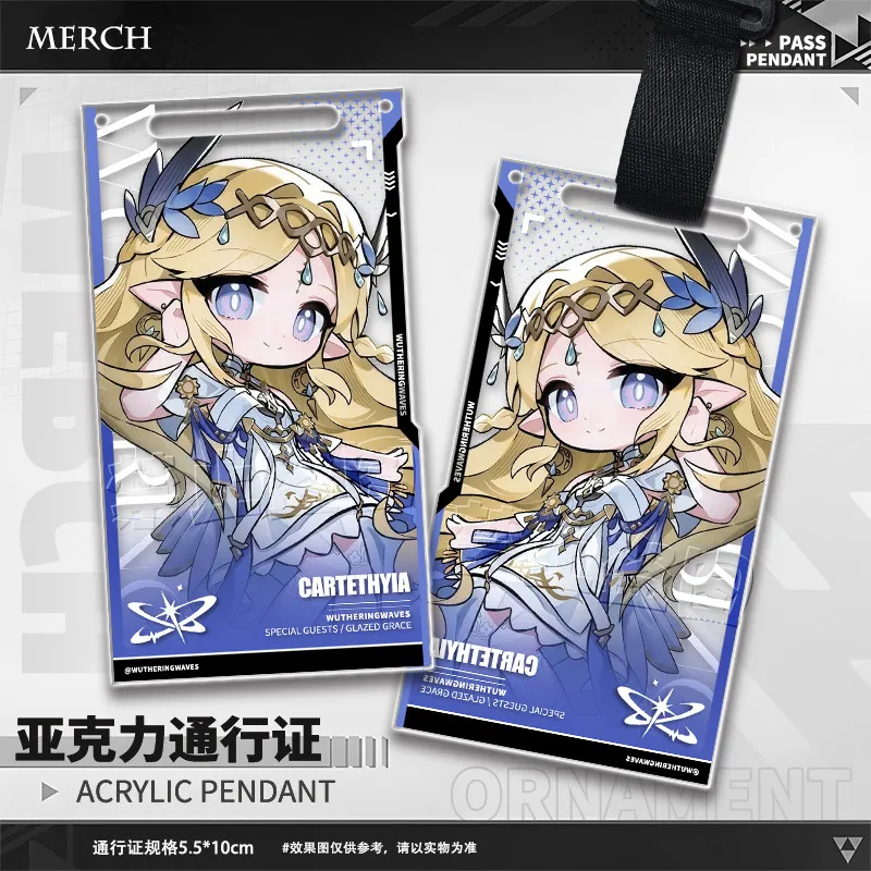 Game Wuthering Waves Aemeath The Shorekeeper Jinhsi Acrylic Pass Anime Bag Charm Acrylic Pendant Keychain Cosplay Birthday Gift view 5