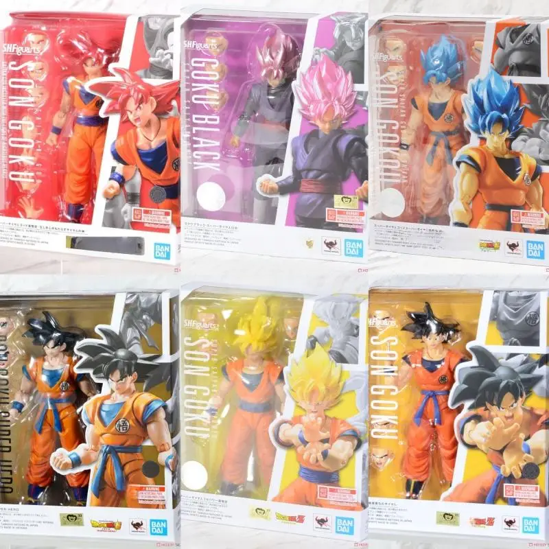 

Bandai Shf Dragon Ball Super Saiyan 3 God Earth Black Red Yellow Silver Hair Full Power Super Blue Sun Wukong Beijita Gift