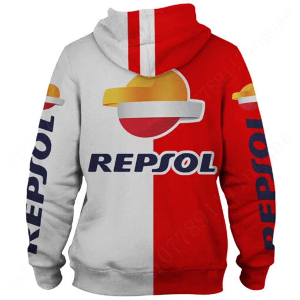 Repsol Harajuku Hoodies For Men Women Unisex Clothing Casual 3D Printing Sweatshirt Anime Zip Hoodies Essentials Pullover Top