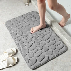 Youpin Mijia Bathroom Bath Mat Non-slip Carpets 3D Cobblestone Embossed Memory Foam Pad Absorbent Bathroom Living Room Floor Mat