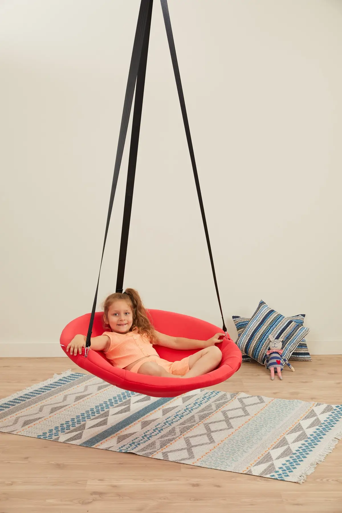 2023 Round Kids Swing Large Size Ceilling Suspended Safe Swing Hammock Rocking Seat For Adult Child Home Garden Fun Gift