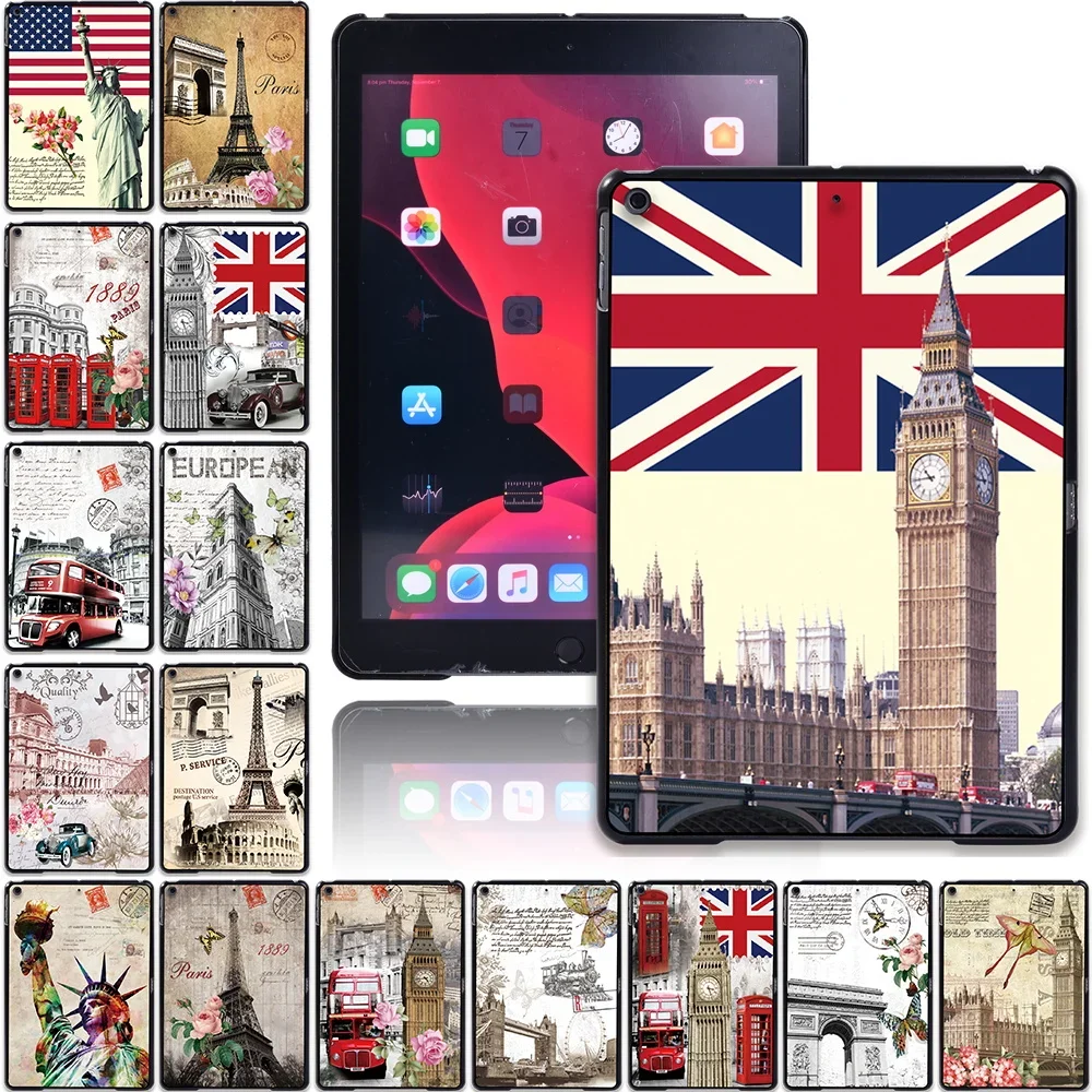 

Tablet Case for Apple IPad Mini 5/2/3/4/1 /iPad 2/3/4 /iPad 5th/6th/7th/8th/9th Gen /Pro 11 Retro Pattern Protective Hard Shell