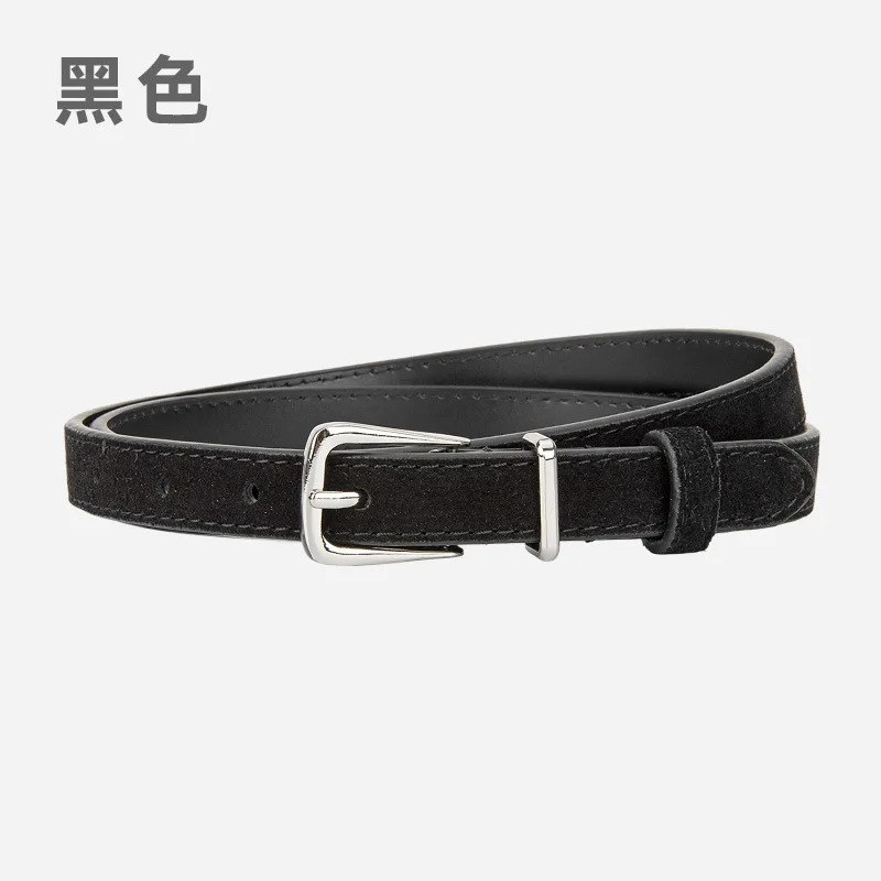 女性用新型ピンバックルフロストレザーベルト、ファッショナブルで先進的なオールマッチドレス装飾ベルト