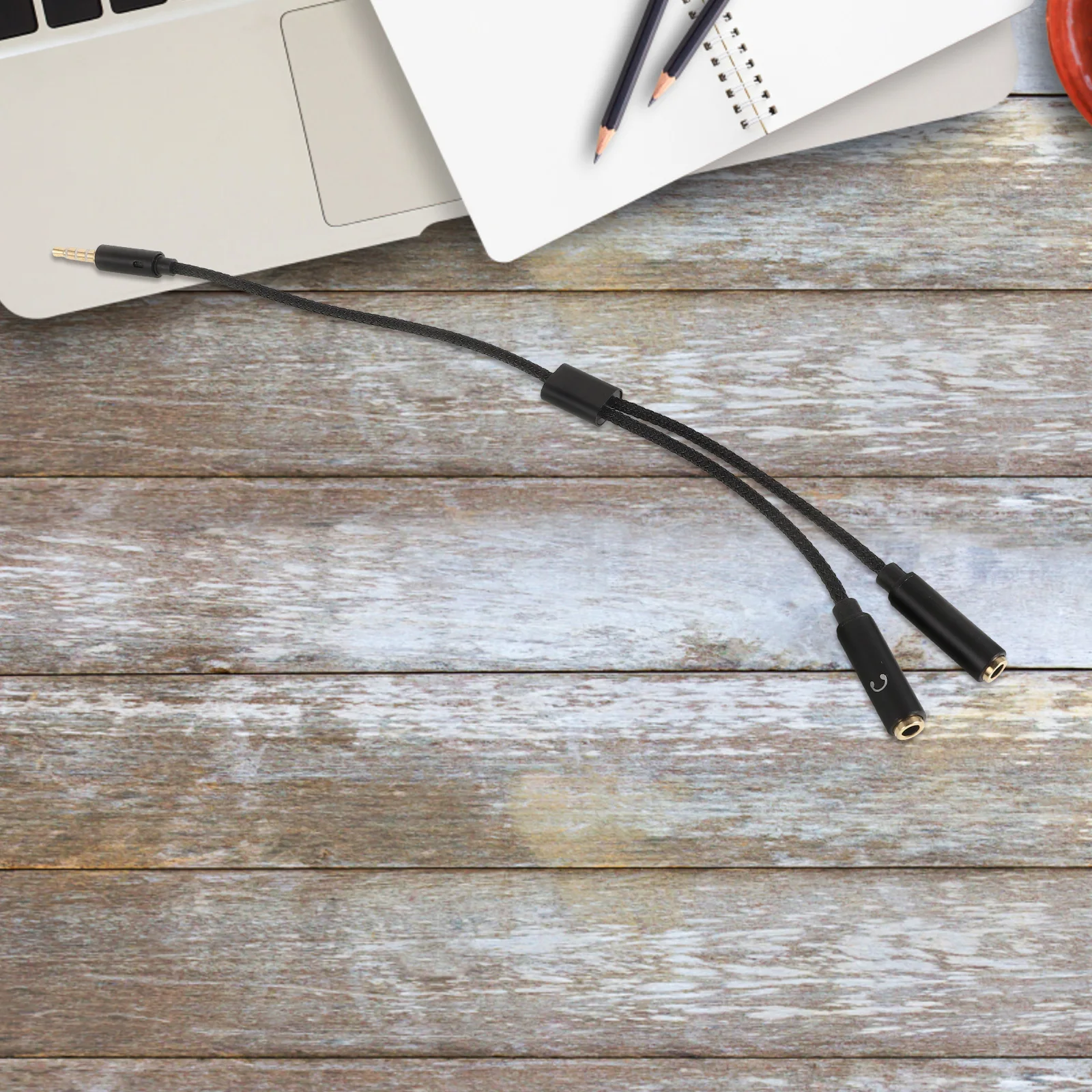 

1PC Nylon 3.5mm Audio Splitter Cable Microphone Male to Female Adapter for Dual Headphones Earphones Mic Headphone
