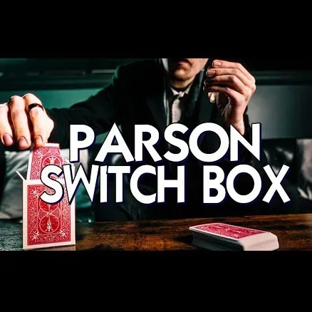 Parson Switch Box (Red Back ) by Davey Rockit Card Magic Trick Turn Card Box Into Switching Device Close Up Magic Magicians Prop