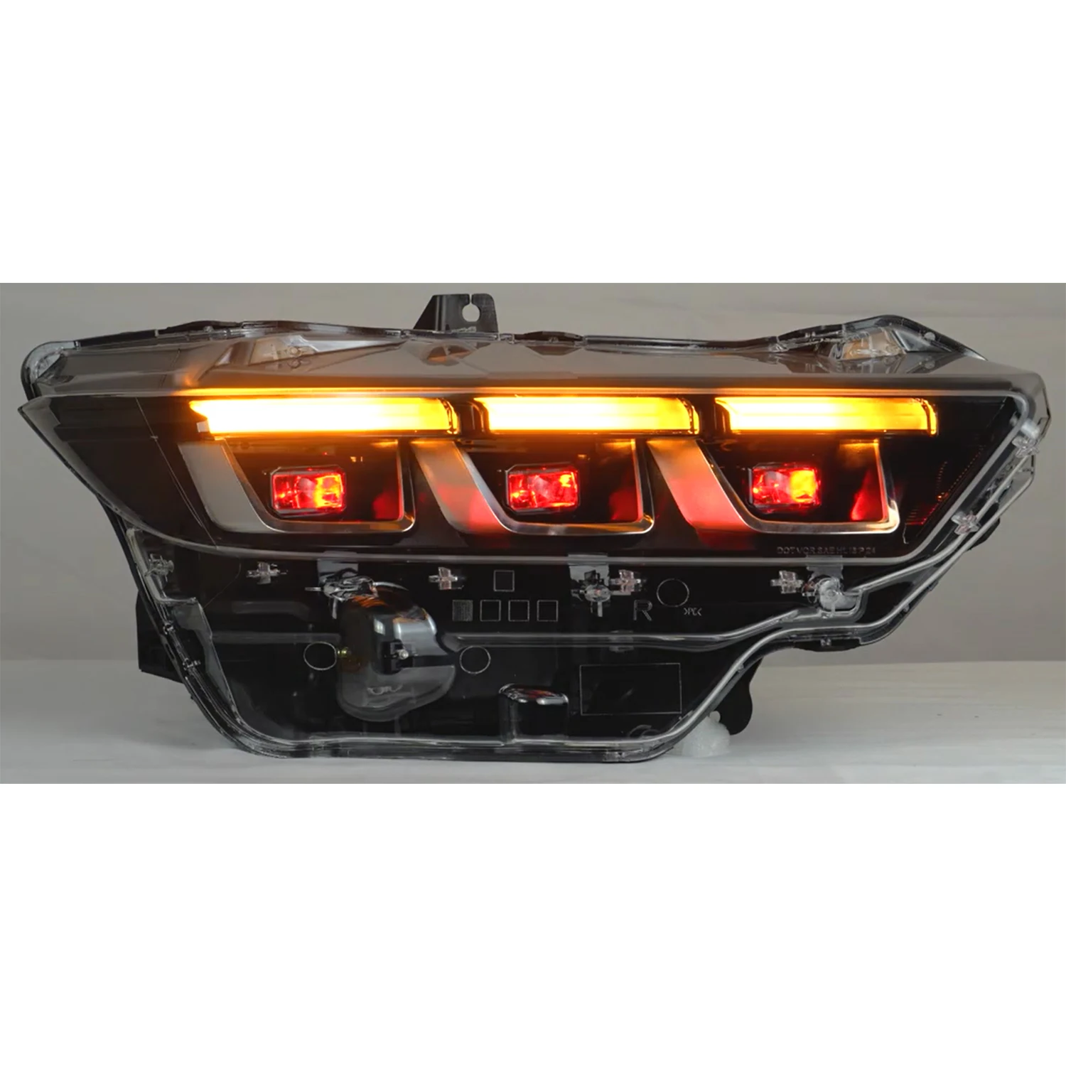 1106 HOT 2024-UP for Ford Mustang Colorful LED Headlights with RGB Design Sequential Turn Signal 6000k Black Head Lights