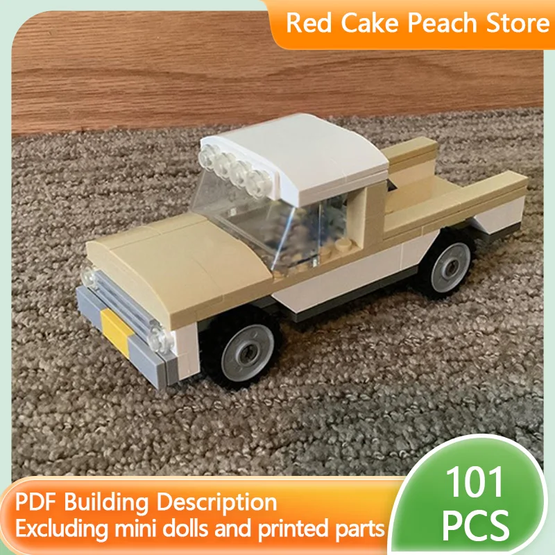 

City Car Model MOC Building Bricks F-100 Vintage Pickup Truck Modular Technology Children Holiday Gifts Assemble Toys Suit