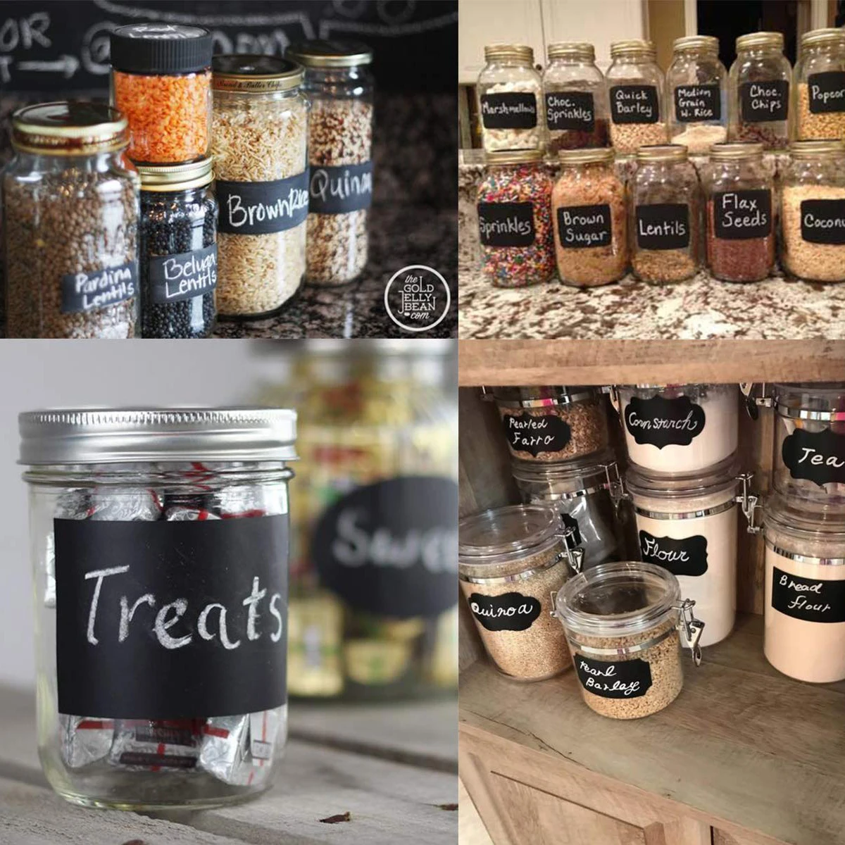 

Chalkboard Labels Waterproof Writable Eco-Friendly Reusable Removable Pantry Food Sticker Labels for Kitchen Home Office