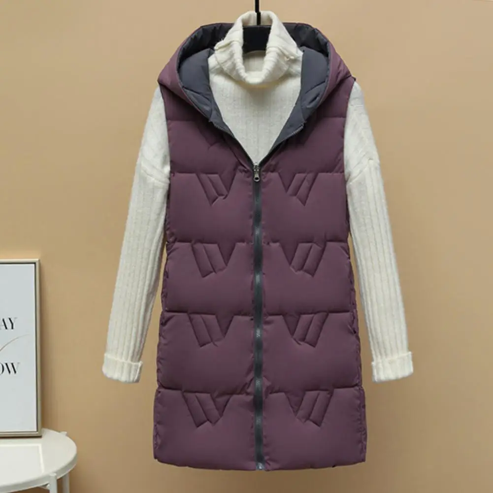 Women Reversible Vest Daily Wear Reversible Coat Women's Winter Hooded Down Coat with Heat Retention Slim Fit for Outdoor