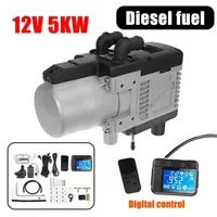 12V 5KW Gasoline/Diesel Air Heater Water Heater With Remote Control LCD Switch For Cars Motor Trucks RV  Fuel Heater Heating