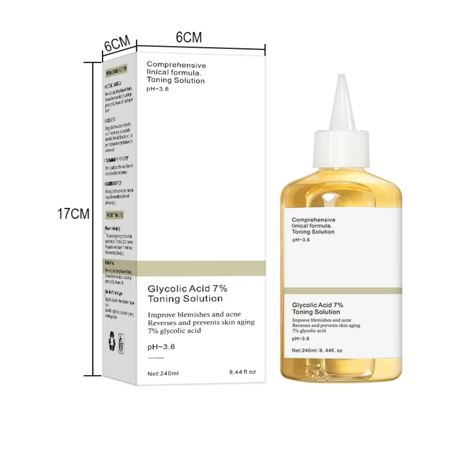 100ml Tonico ringiovanente agli acidi della frutta Rimozione dell'acne Segni Rimozione dell'acne a bocca chiusa Lozione ringiovanente idratante per la pelle