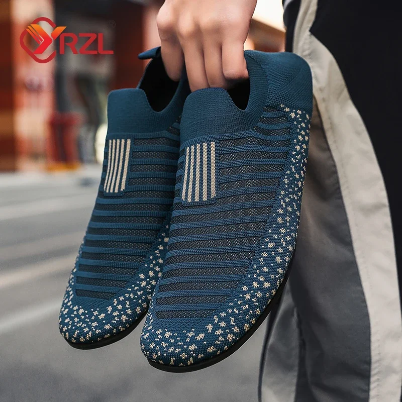 

YRZL Men Mesh Loafers Driving Moccasins High Quality Flats Walking Shoes Breathable Non Slip Casual Loafers Summer Mens Shoes