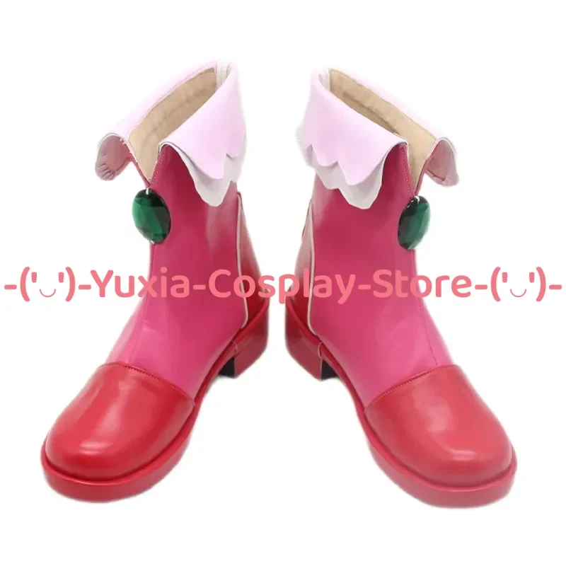 Yuxiacosplay! Twin Princesses Fine Cosplay Shoes Anime Game Character Prop PU Leather Boots Halloween Carnival Party Costume