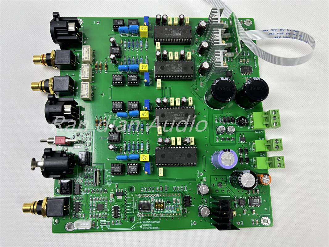 Latest Listing 4PCS Balanced Output PCM58P DAC Decoder Coaxial+AES+USB+Bluetooth Support 192K （DF1704+DF1706+SM5847+)PCM1701