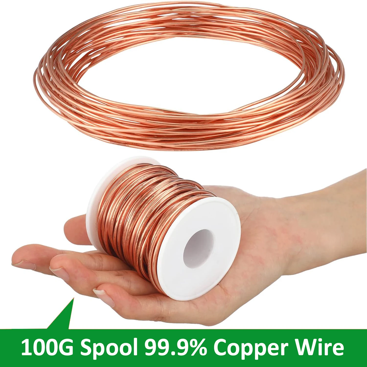 100g Enameled Copper Wire 0.1mm-1.5mm High Precision Magnet Winding Wire For Transformers, Motors, Relays, Inductors (1300m-6m)
