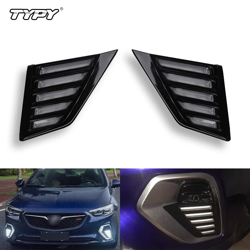 TYPY 1 Pair Car 3 Color LED Daytime Running Light for Buick Regal GS Opel Insignia GSI 2017-2018 Car accessories