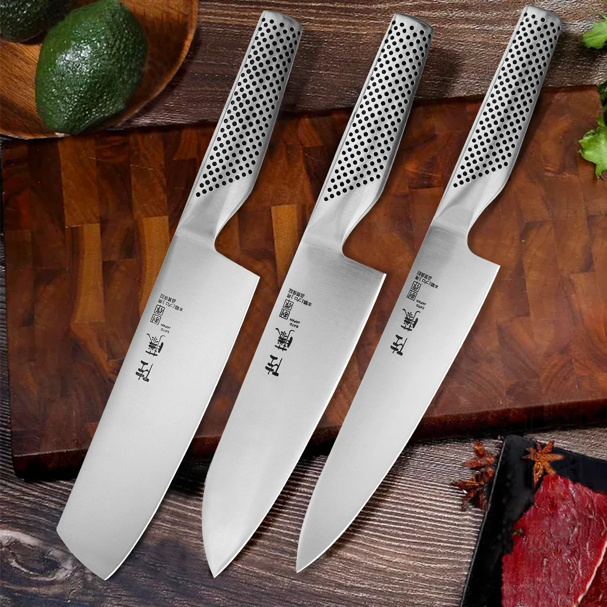 

Japanese Kitchen Knife Set Fish Fillet Stainless Steel Meat Cleaver Chef Knife Sushi Knife Santoku Knife Cooking Tools