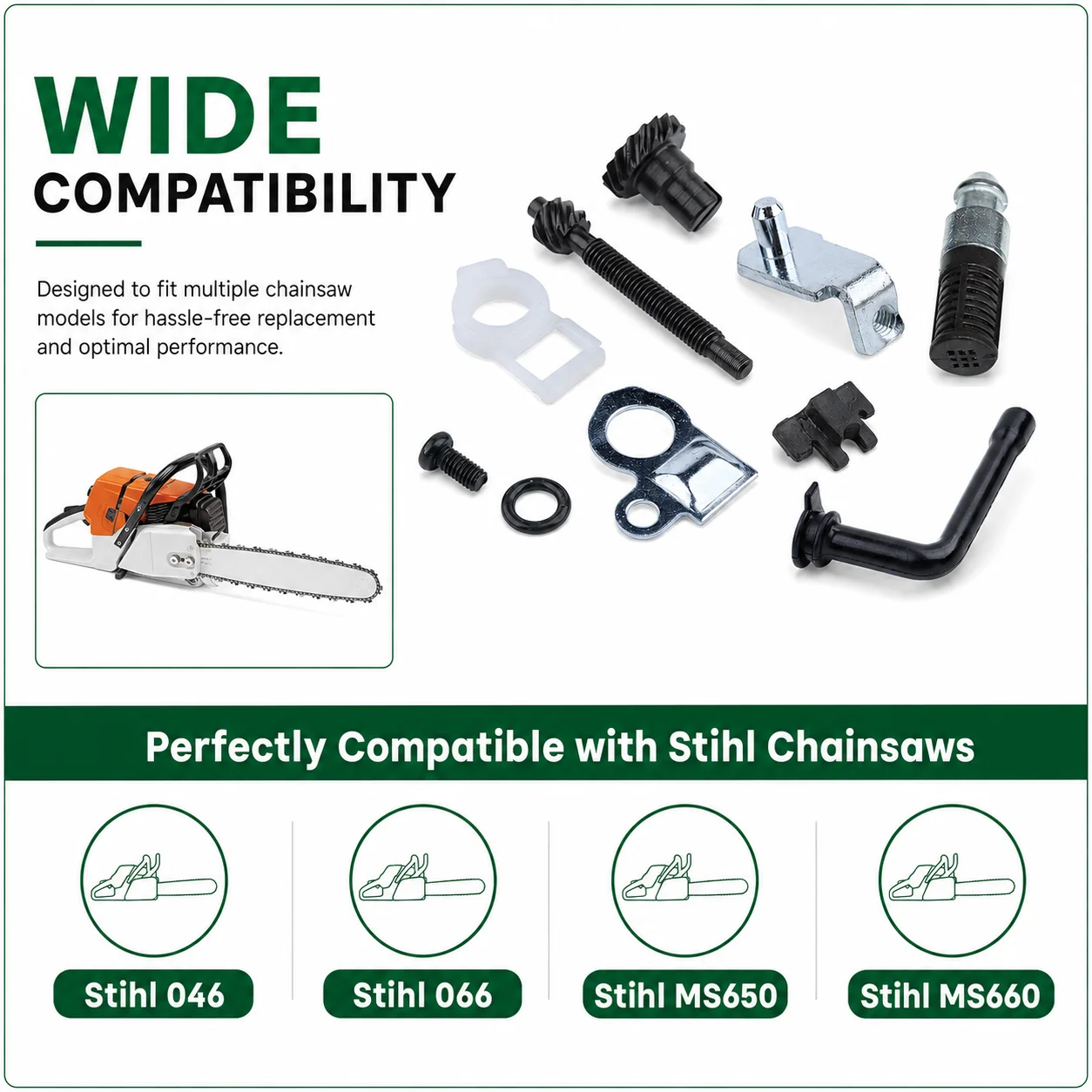 Complete Tune Up Kit for Stihl 046 066 MS650 MS660 Ignition Coil Spark Plug Air Filter Gasket Throttle Rod Screws 1128 664 1001
