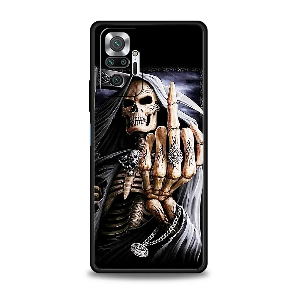 Etui na telefon Grim Reaper Skull Skeleton do Xiaomi Redmi Note 14 13 5G 10 11 12 Pro Plus 4G 14C 13C 12C 10C Black Cover