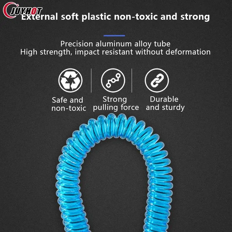 3/4/5 Meter Fishing Missed Rope Anti-Lost Spiral Spring Lure Lanyard Wire Fishing Rod Miss Rope Fishing Gear Accessories