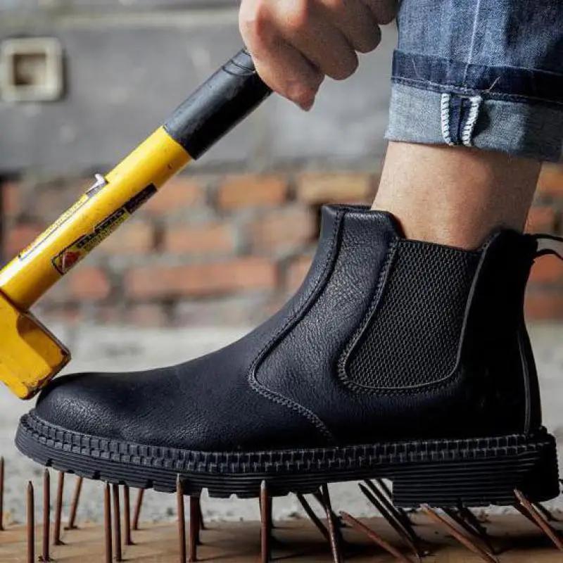 Giả Da Giày Zapatos De Seguridad Chống Đập Phá Chống Đâm Thủng Giày Thép Ngón Chân Bảo Vệ Giày Sepatu An Toàn