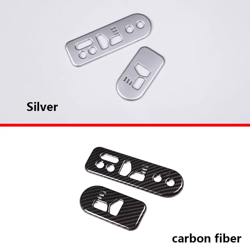 For Hummer H2 2003-07 car styling ABS Carbon Fiber/Silver Car Seat Memory Switch Frame Cover Trim Cover sticker car Accessories