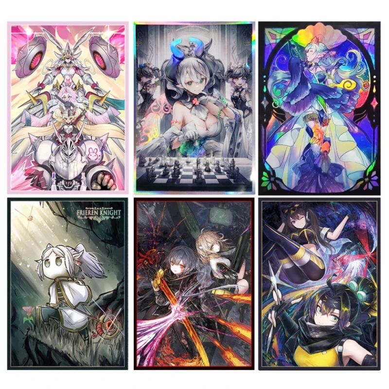 50 Fundas Protectoras para Cartas Yu-Gi-Oh! Versión Q Tears and Tears Centurion Estuche Protector Brillante para Tarjetas Coleccionables Tcg Ocg, DIY