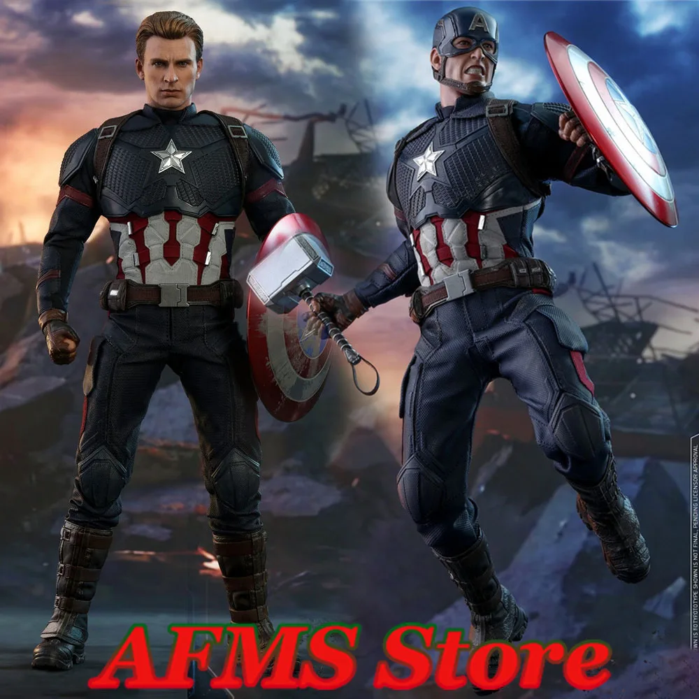 Original HOTTOYS MMS536 1/6 Scale Collectible Figure Captain America Chris Evans Handsome  12Inch Men Soldier Action Figure Body