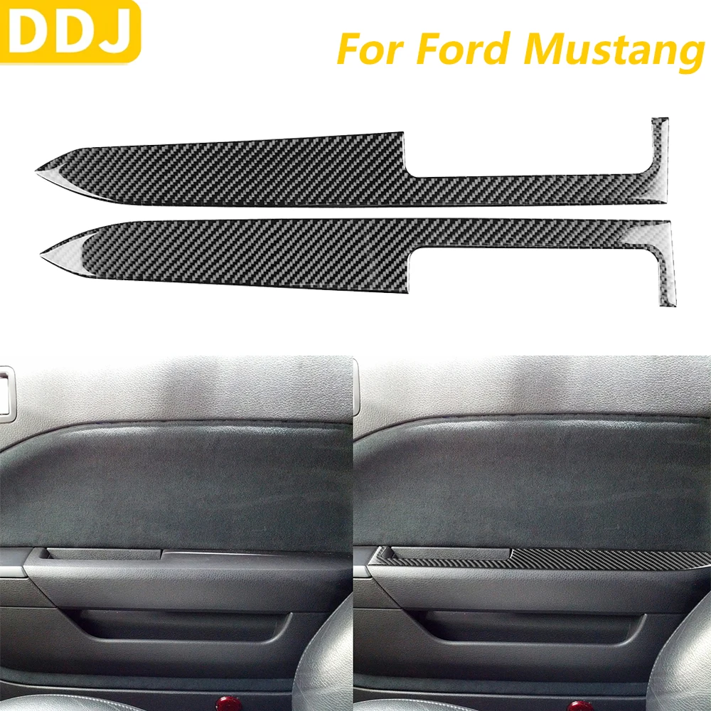 

Для Ford Mustang 2005-2009 углеродное волокно внутренняя дверь подлокотник панель декоративная крышка автомобильные аксессуары наклейка для украшения интерьера