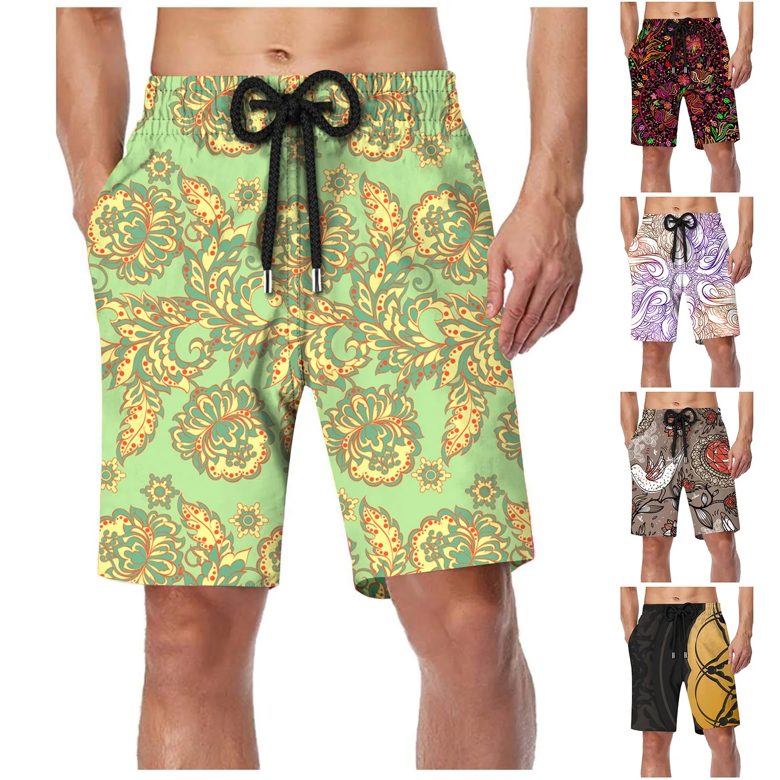 Rave Board Shorts Swim Trunks Men Long Mens Swim Shirt And Trunks Set Mens Bathing Trunks Mesh Swim Short Long Swim Trunks for