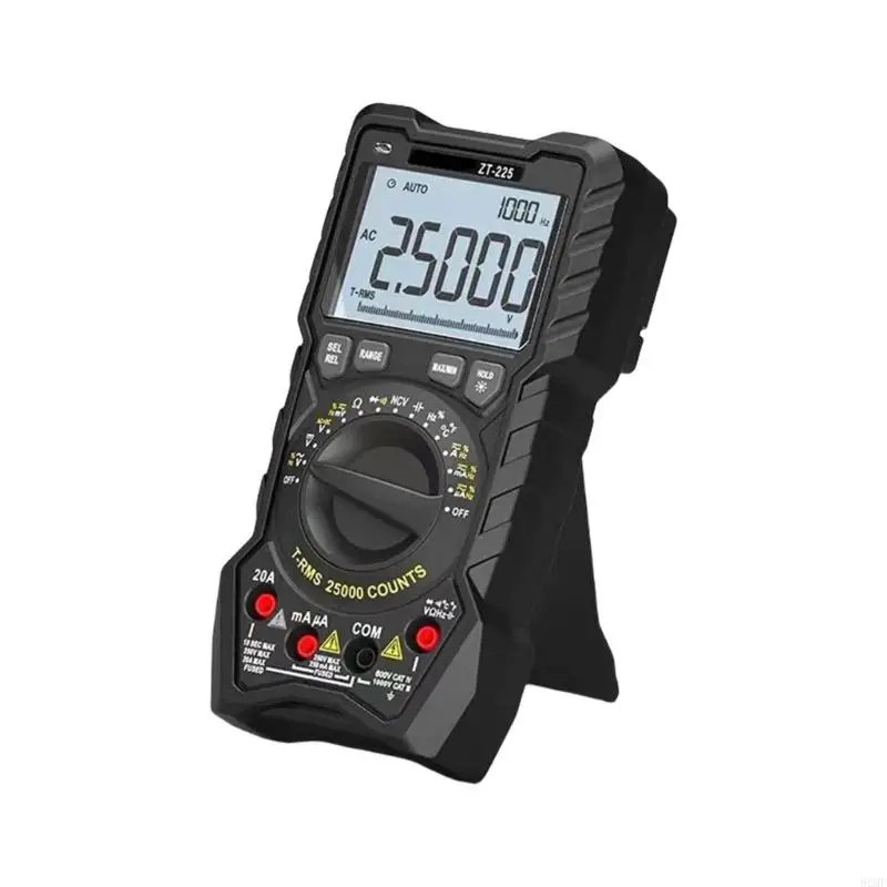 92MF Auto Ranging Digital Multimeter Featuring 25000 Count Display Handheld Multimeter for Accurate Voltages  & Current Testing