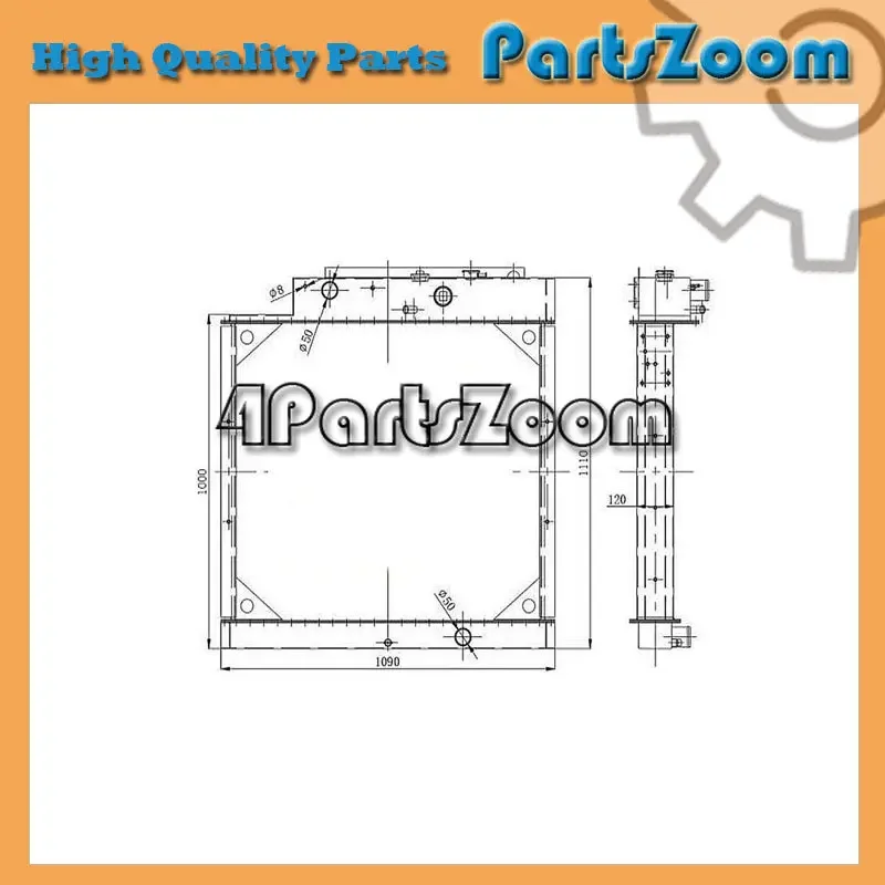 Water Cooling Radiator 14566120 for Volvo EC240B Excavator