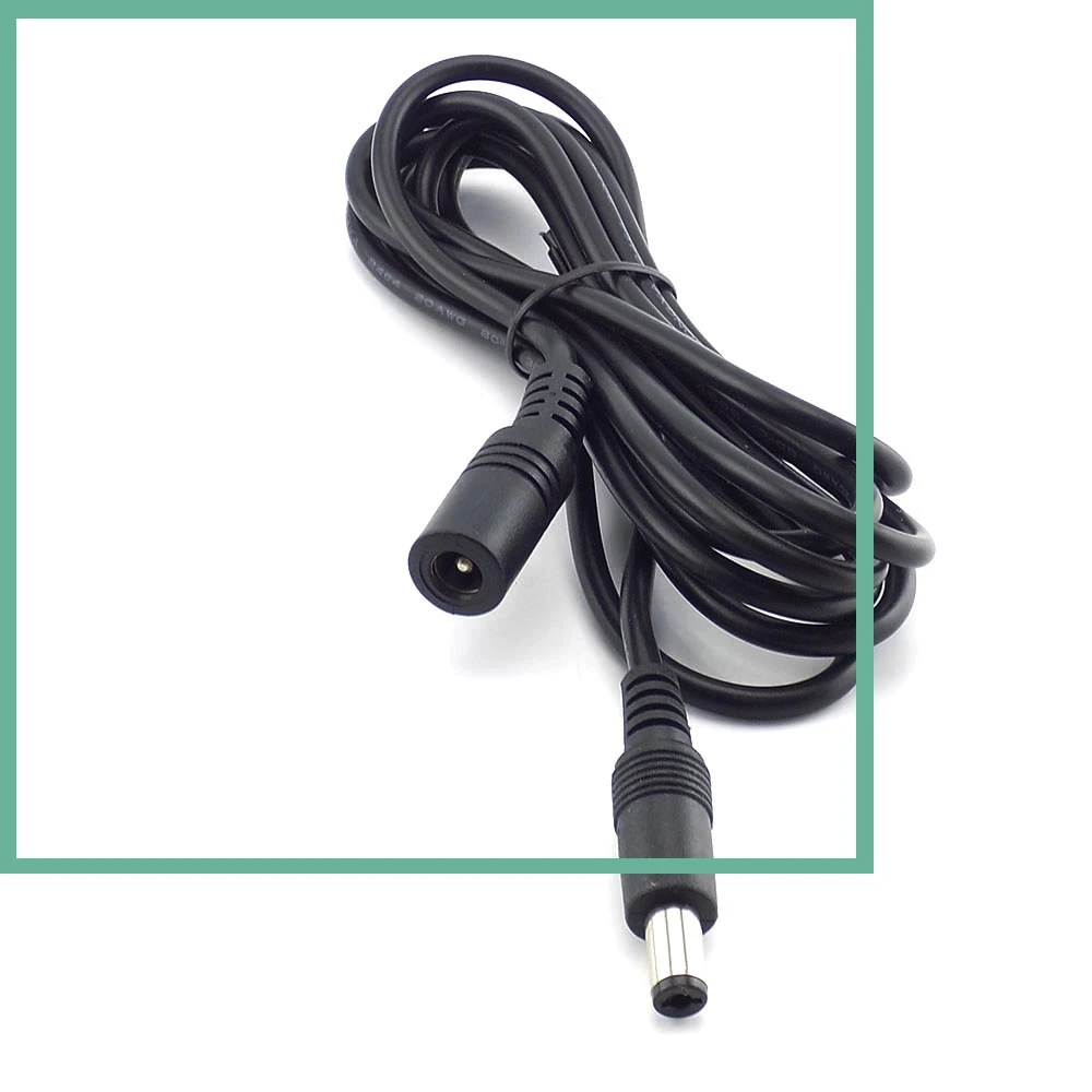 5.5x2.1mm DC Power Supply Jack Adapter Lead Cord 12v Cable DC Female Male Extension External Plug E3