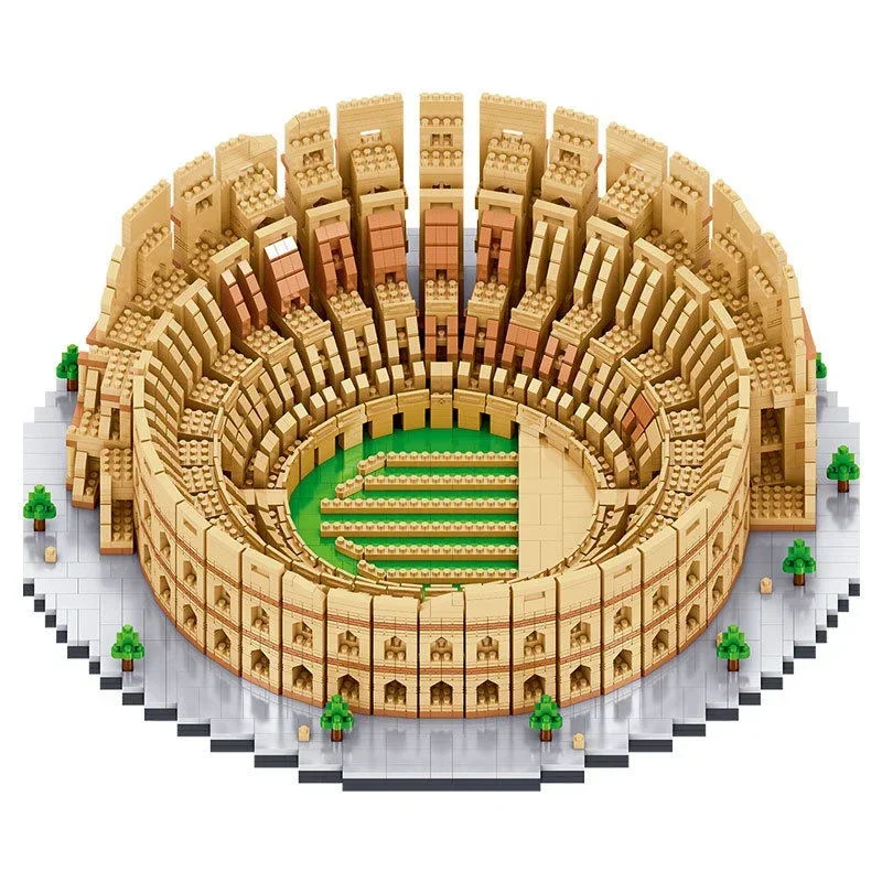 Hot Famous Building Roman Colosseum 3D Model Building Blocks Brick DIY City Attractions Children\'s Educational Toys Adult Gift