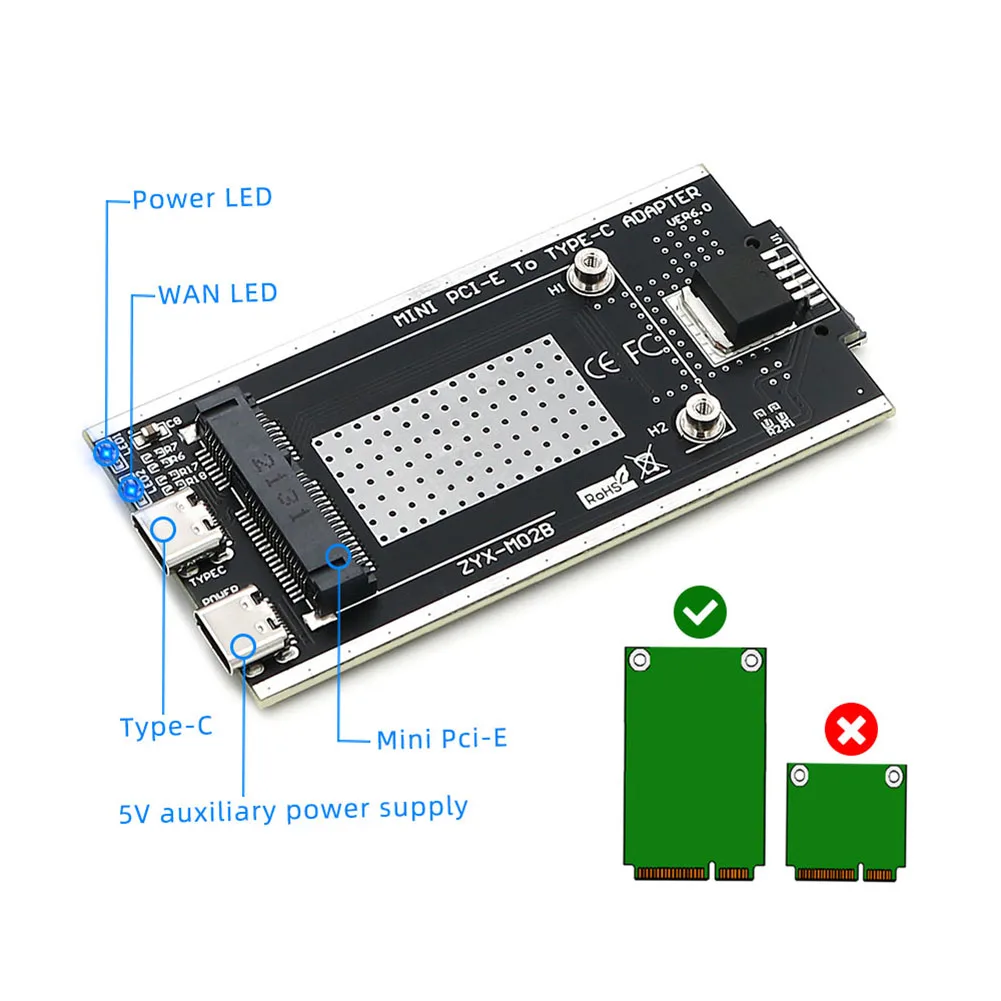 ngff-m2-to-usb-20-type-c-adapter-card-with-sim-card-slot-auxiliary-power-connector-support-sim-6pin-8pin-card-interface