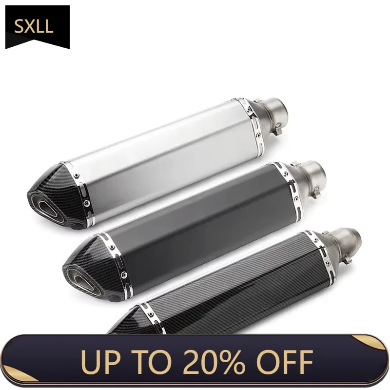 

SXLL 14.57 inch 51mm motorcycle exhaust pipe modified muffler for CRF300 Z900 SV650 450SR MT07
