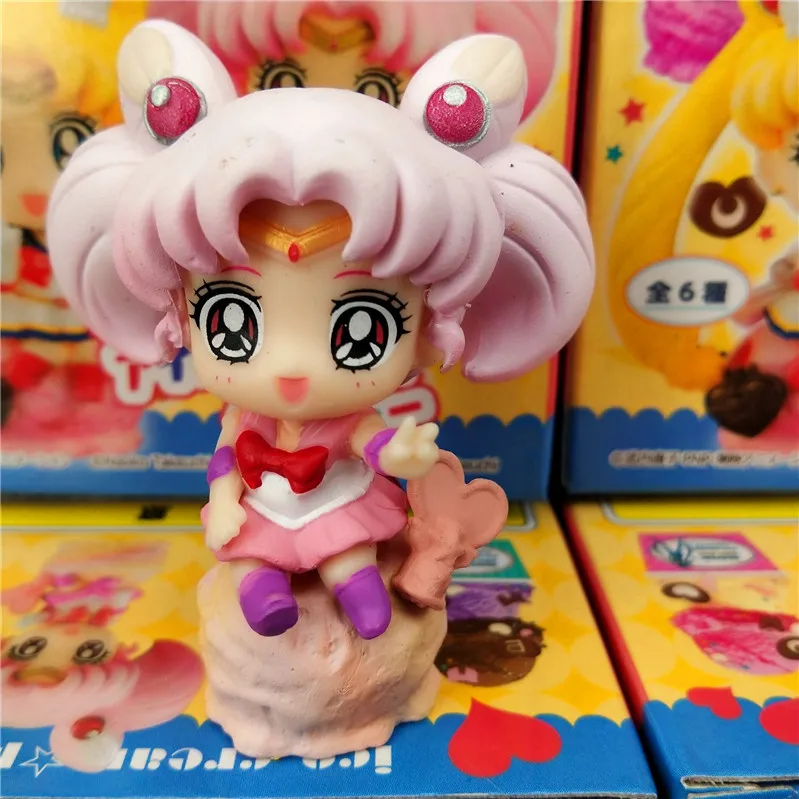 20th Anniversary Cake Edition Sailor Moon Moon Hare Candy Base Complete Set of 6 Toy Figurines in A Box Y2k Fashion Toys Anime - view 5