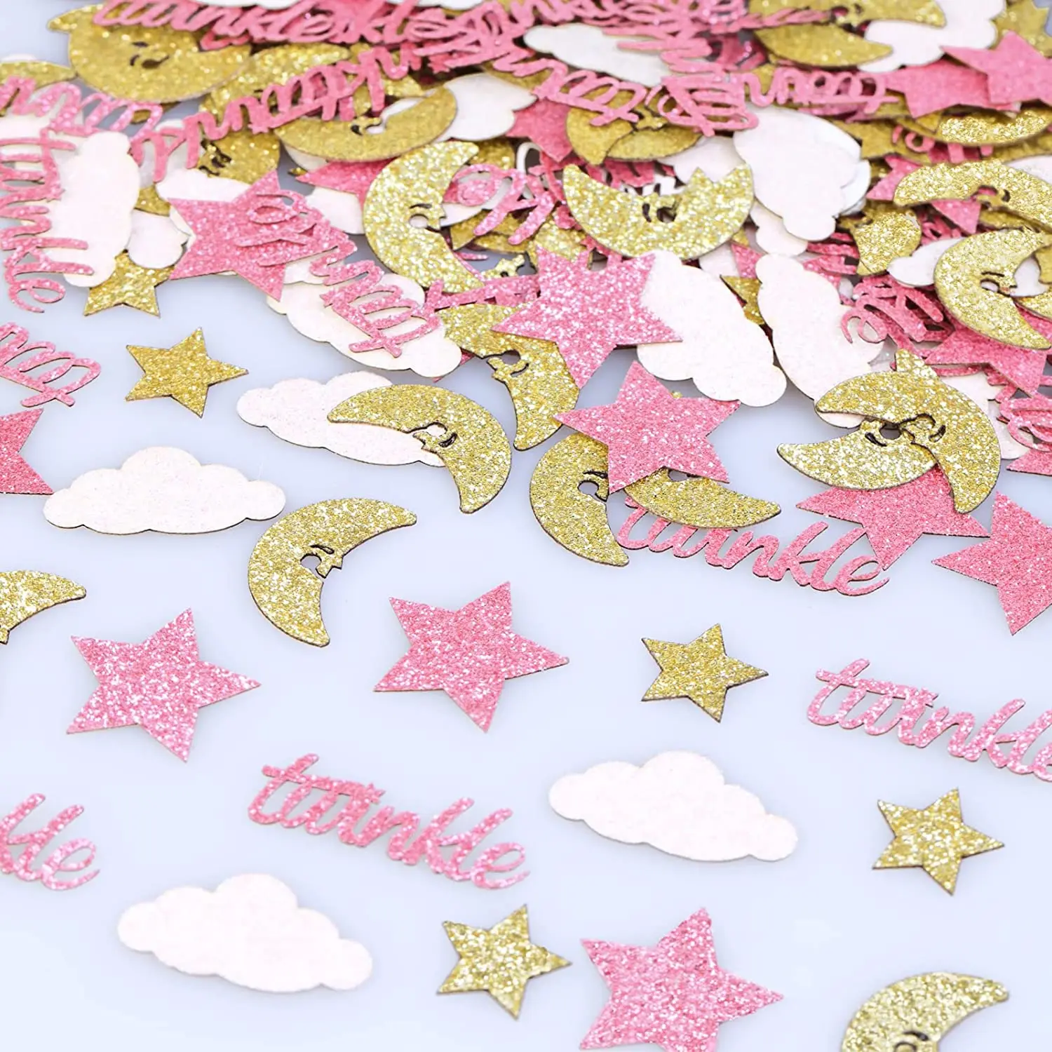 

Twinkle Twinkle Little Star Table Decorations Confetti Rose Gold Twinkle Star Glitter for Girls Baby Shower Birthday Party Decor