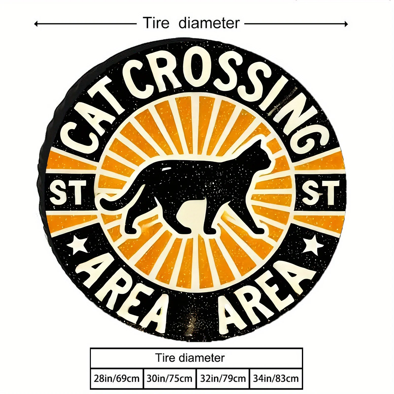 Cat-Themed Covers For Spare Tires Come In Various Sizes Of 28/30/32/34 Inches And Multiple Designs. They Are Durable, Essential