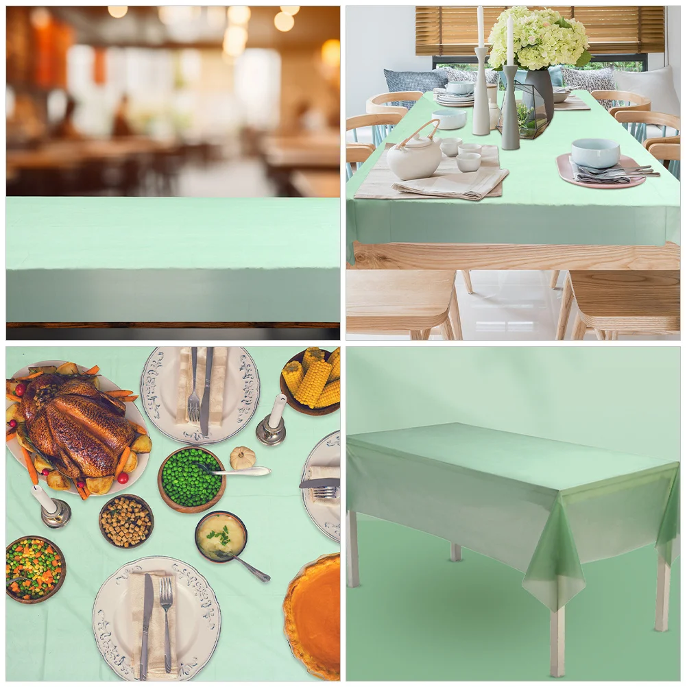 

6Pcs Rectangular Tablecloths for Birthday Party Gathering Safe No Odor Pe Material Easy to Clean and Fold Table Cover
