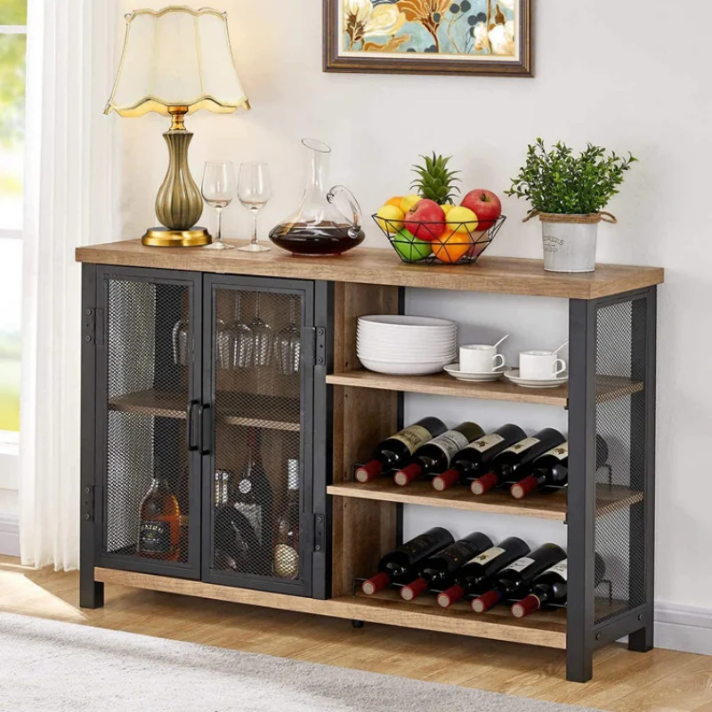 popular nordic modern semi open floor fashion simple wooden red wine decor bar cabinet luxury living room