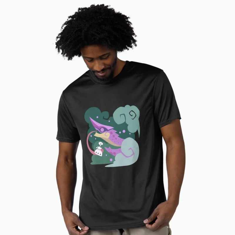 

Chameleos Monster hunter world MHW Gift T-Shirt for gamer 100% cotton printed tee Short Sleeve Graphic clothes All size tops