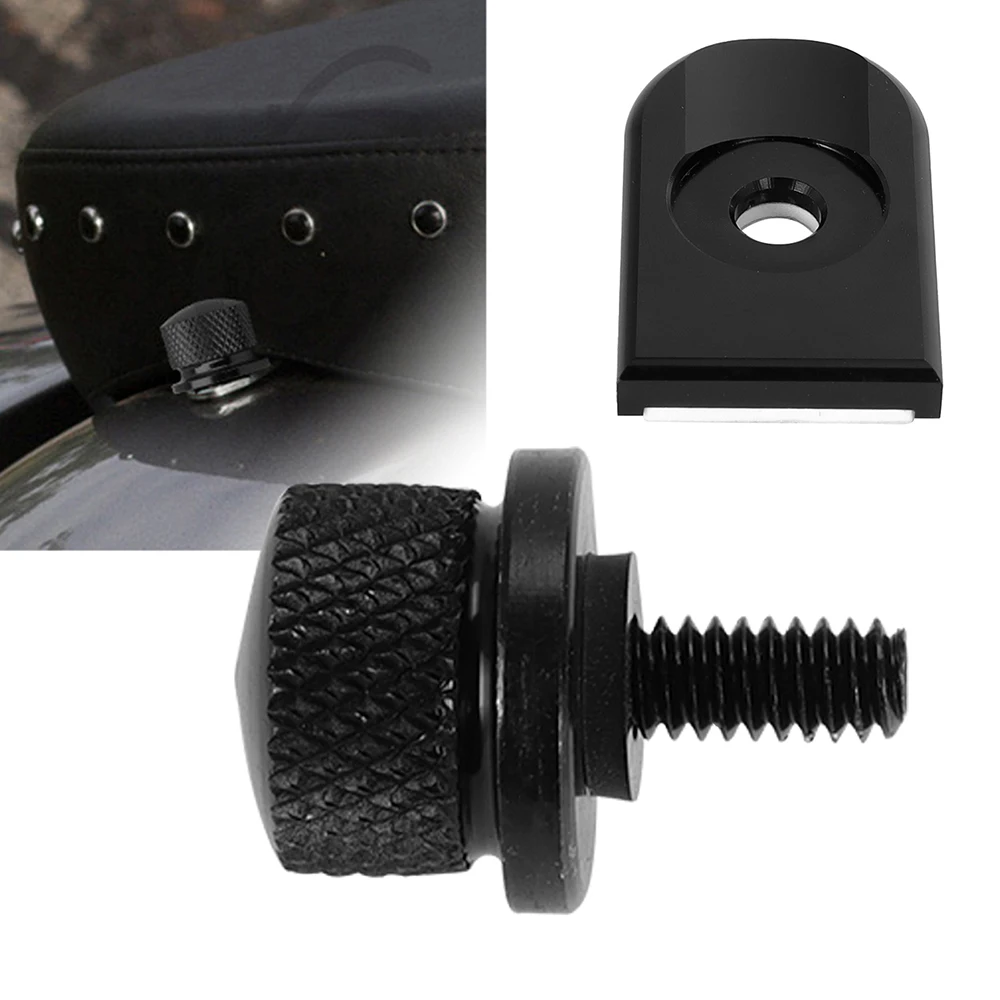 Motorcycle Rear Seat Bolt Screw Nut Tab Knob Cover Kit Spacer Pad For Harley Touring Sportster XL Dyna Softail Fatboy Road Glide