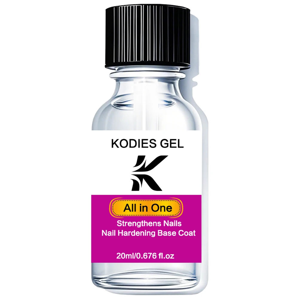 KDOIES เจลบำรุงเล็บและเร่งการเจริญเติบโต 20 มล. ออลอินวัน เจลเคลือบเล็บแข็งแรง ท็อปโค้ท เบสโค้ท แห้งเร็ว เงางามพิเศษ