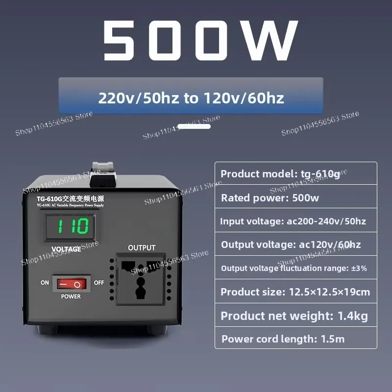 AC 220V50Hz To 110V60Hz Frequency Transformer Korea 220V Japan 100V USA 120V 60Hz view 6