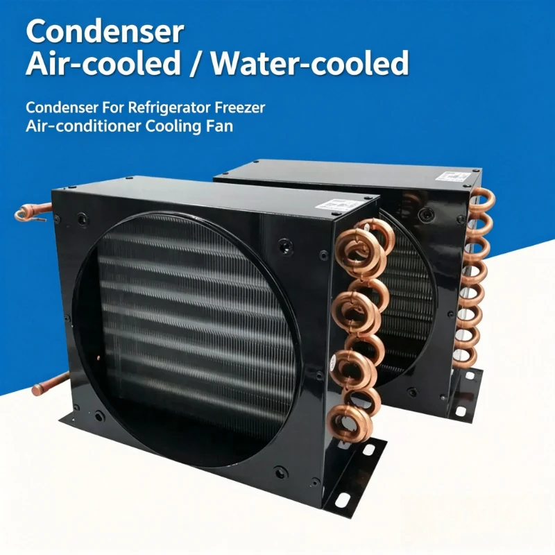 Refrigeration Condenser Coil Copper‑Aluminum Fin Heat Exchanger Air‑Cooled Replacement Part for Freezer & Refrigerator Unit